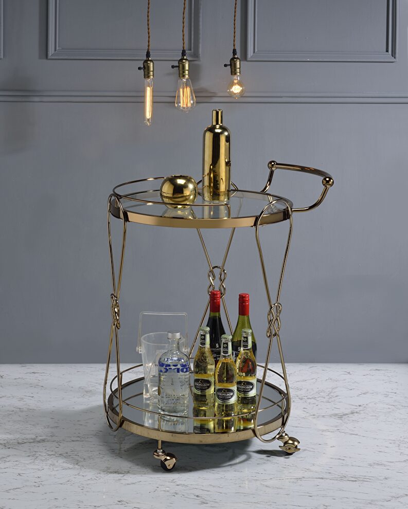 Champagne serving cart by Acme