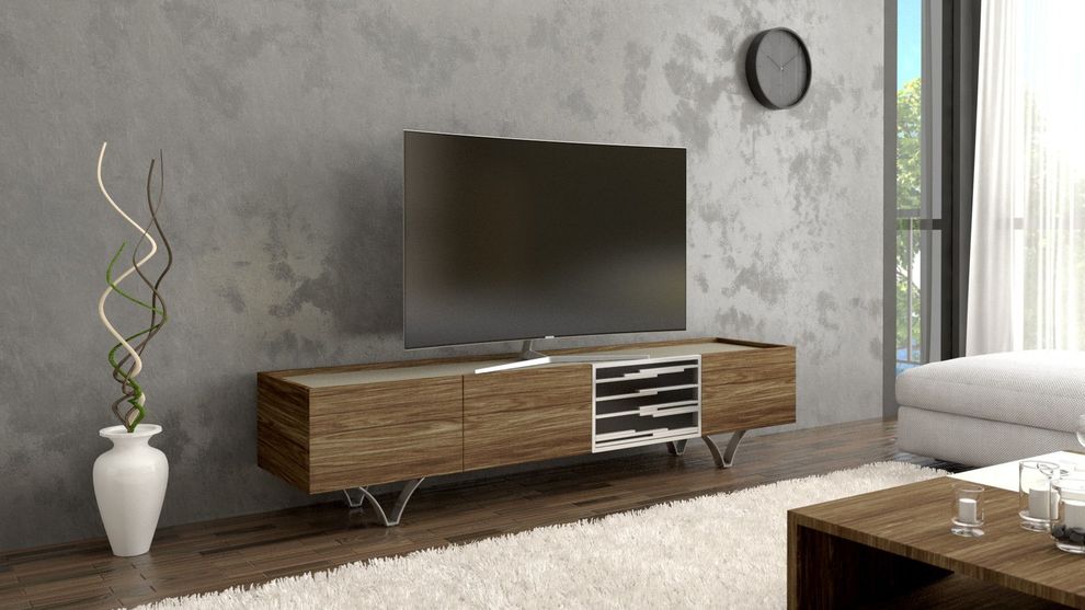 TV-unit in walnut contemporary wood by At Home USA
