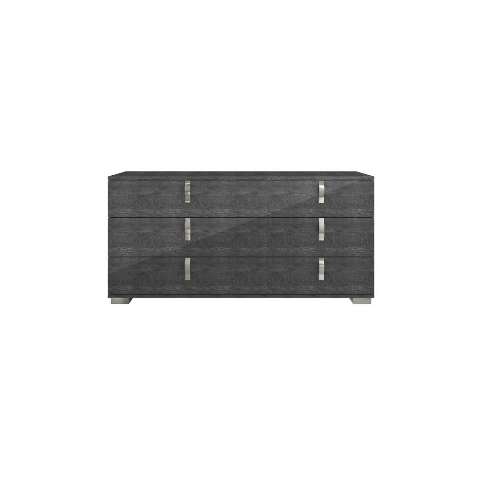 Elegant contemporary high gloss dresser in gray by At Home USA