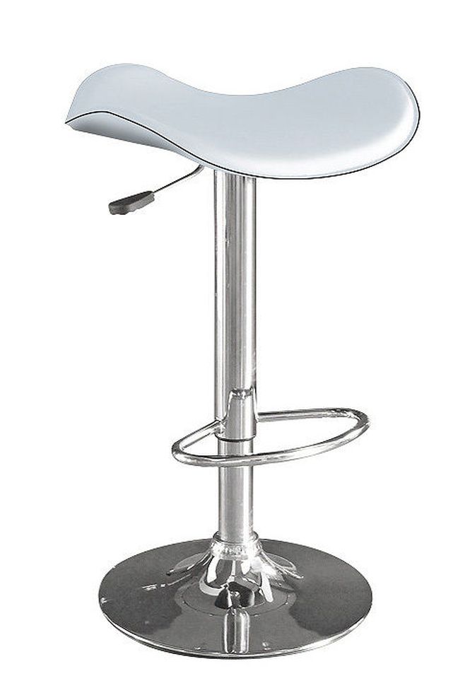Open modern white bar stool by At Home USA