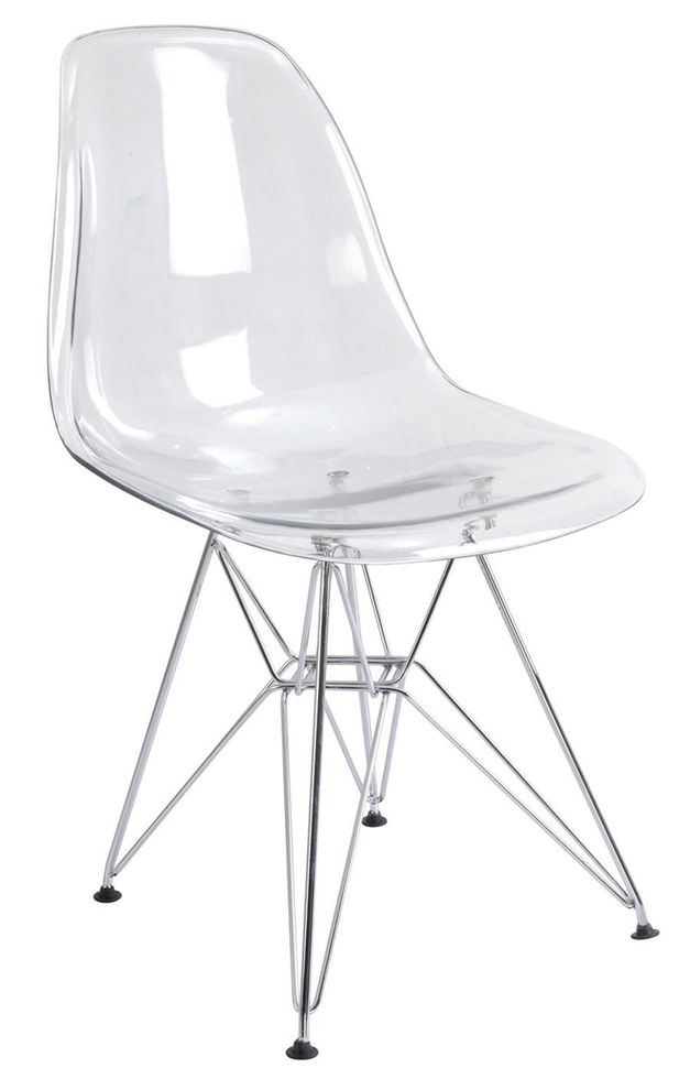 Contemporary dining chair in clear by At Home USA