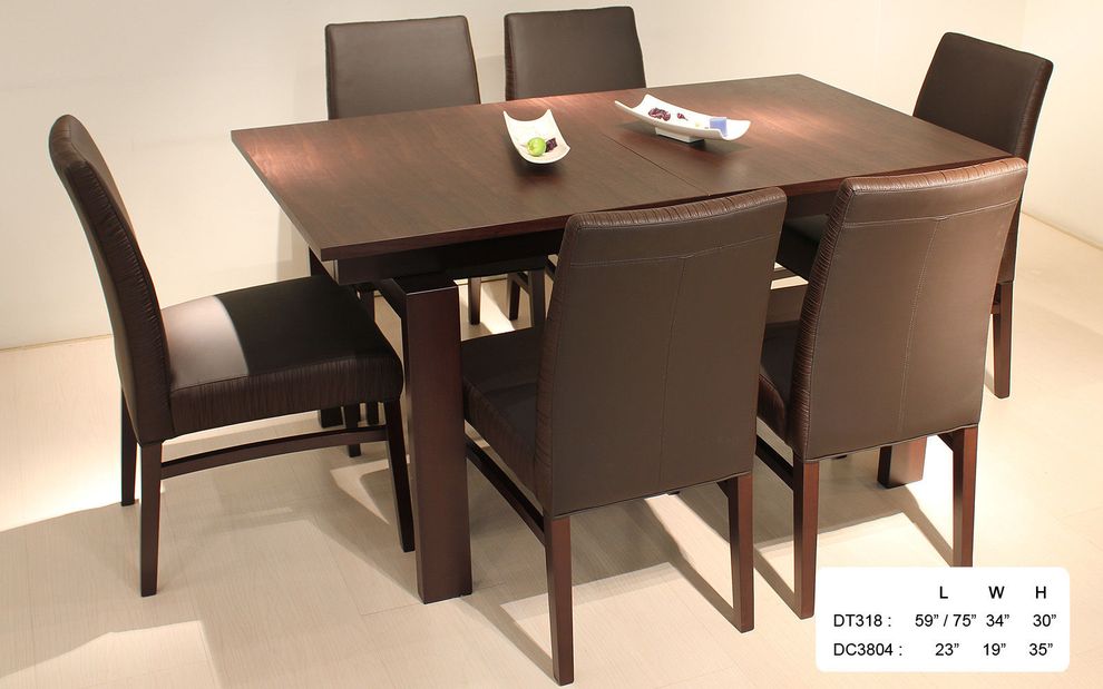 Brown wood contemporary 5pcs table set by At Home USA