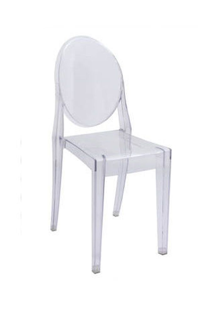 Modern dining chair in clear (set of 4) by At Home USA