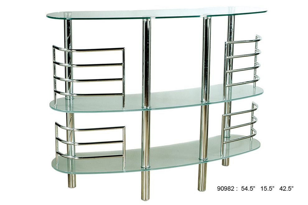 Modern clear glass bar table by At Home USA