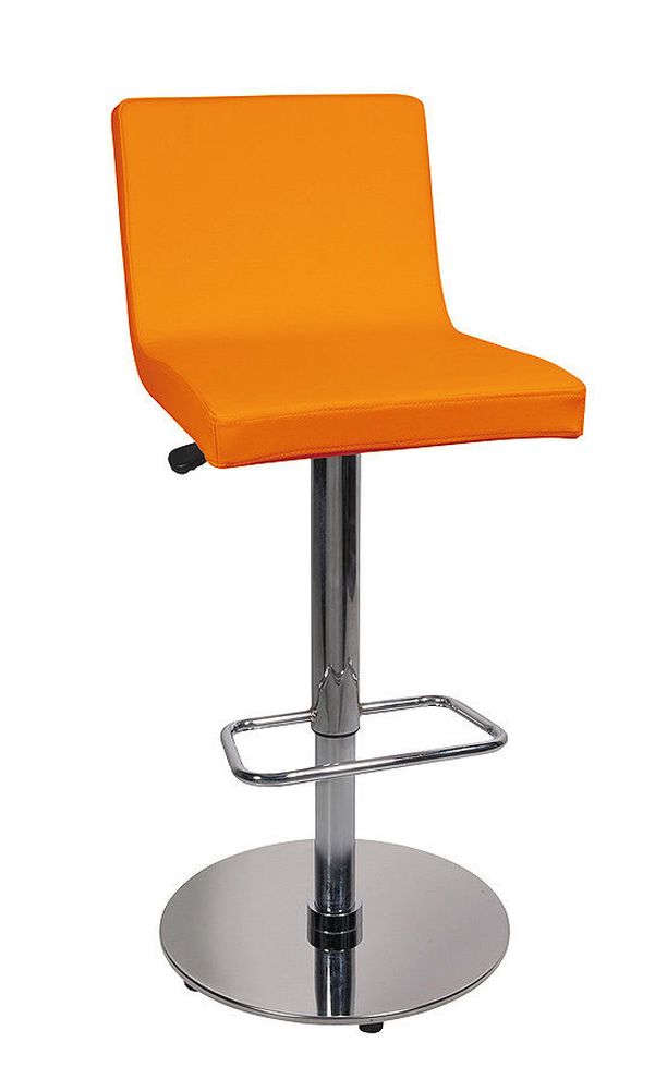 Modern swivel bar stool in orange by At Home USA