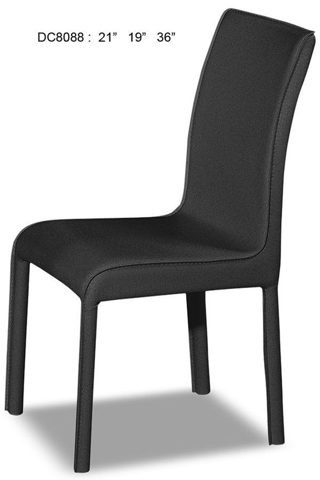 Modern black pu leather dining chair by At Home USA