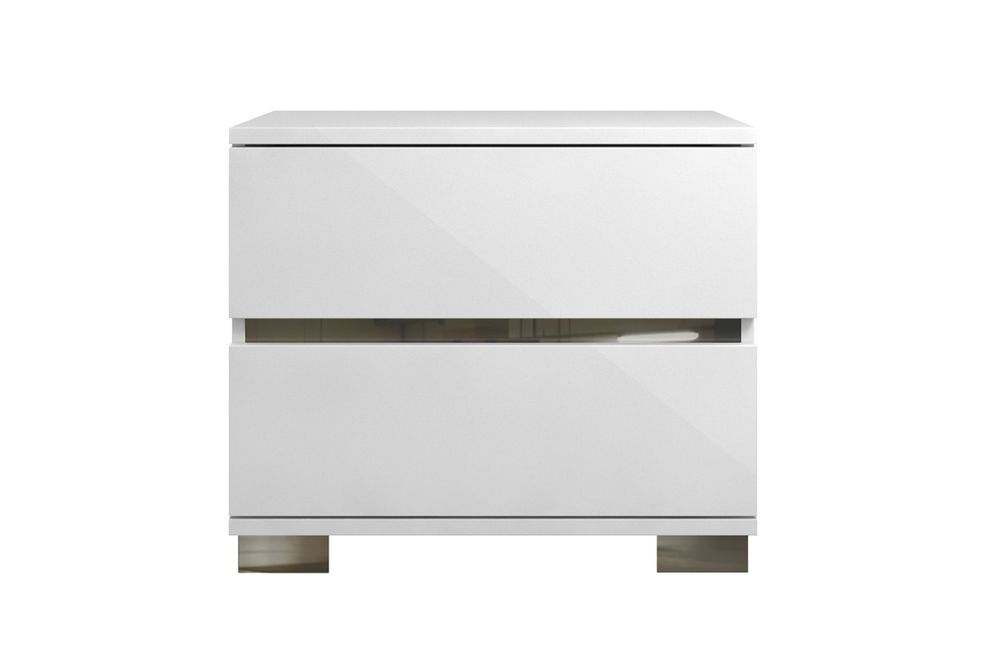Italy made high-gloss lacquered nightstand by At Home USA