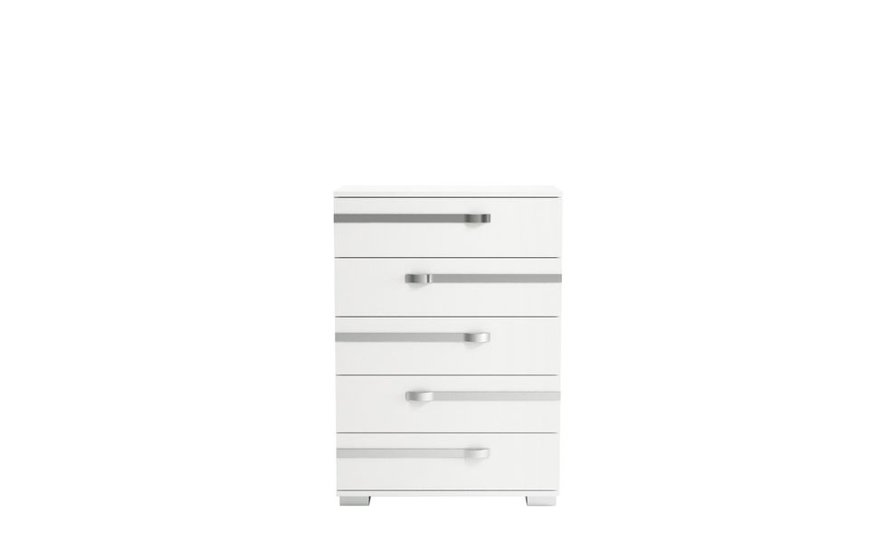 Modern white high-gloss chest of drawers by At Home USA