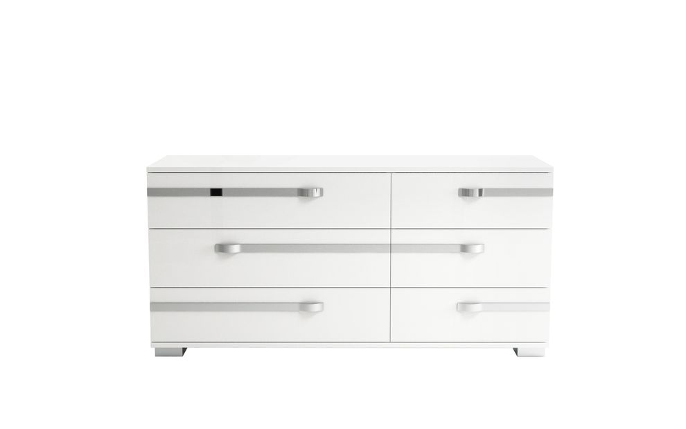 Modern white high-gloss dresser by At Home USA