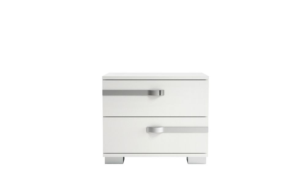 Modern white high-gloss nightstand by At Home USA