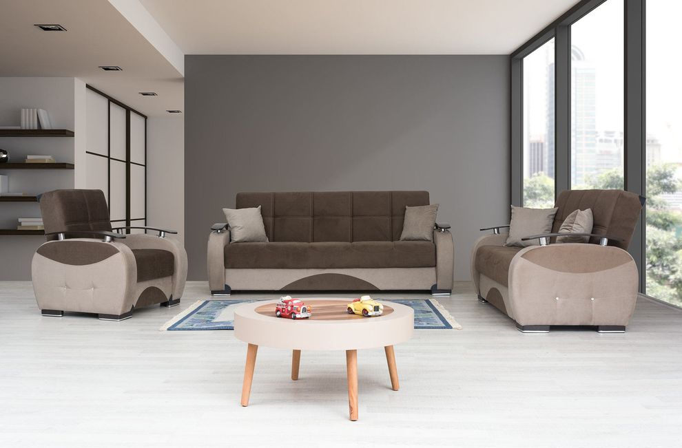 Quality two-toned sofa / sofa bed w/ storage by Alpha
