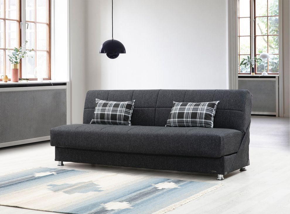 Microfiber modern black sleeper sofa by Alpha