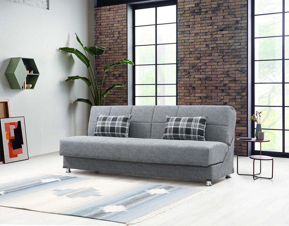 Microfiber modern gray sleeper sofa by Alpha