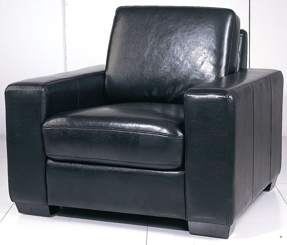 Modern black leather chair by Beverly Hills