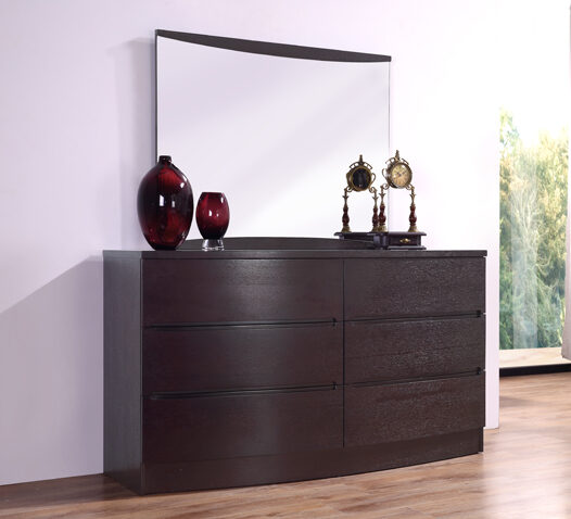 Wenge finish solid wood dresser by Beverly Hills