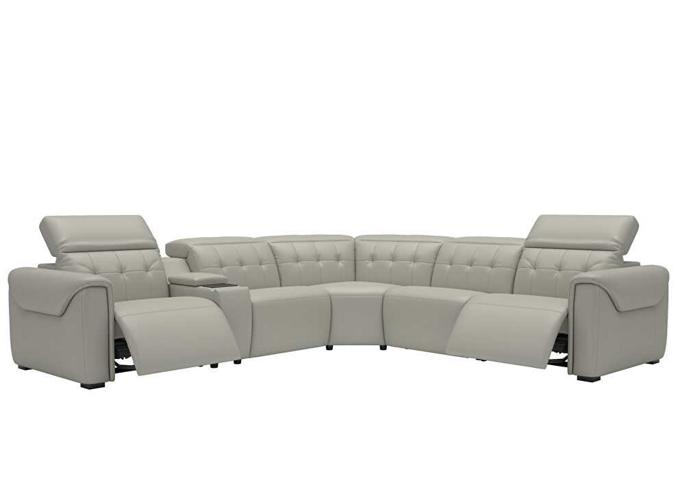 Zero gravity 6pcs recliner sectional in smoke gray by Beverly Hills