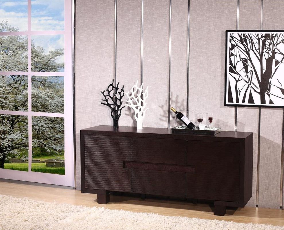 Dark wenge solid wood buffet by Beverly Hills