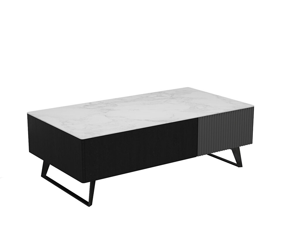 Marble top elegant coffee table by Beverly Hills