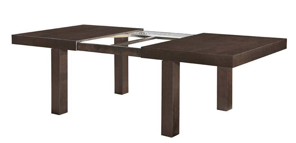 Dark wenge solid wood extension dining table by Beverly Hills