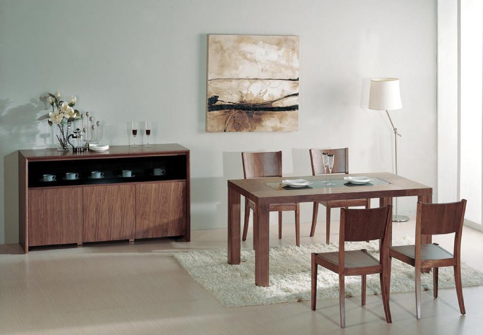 Contemporary table in walnut solid wood by Beverly Hills