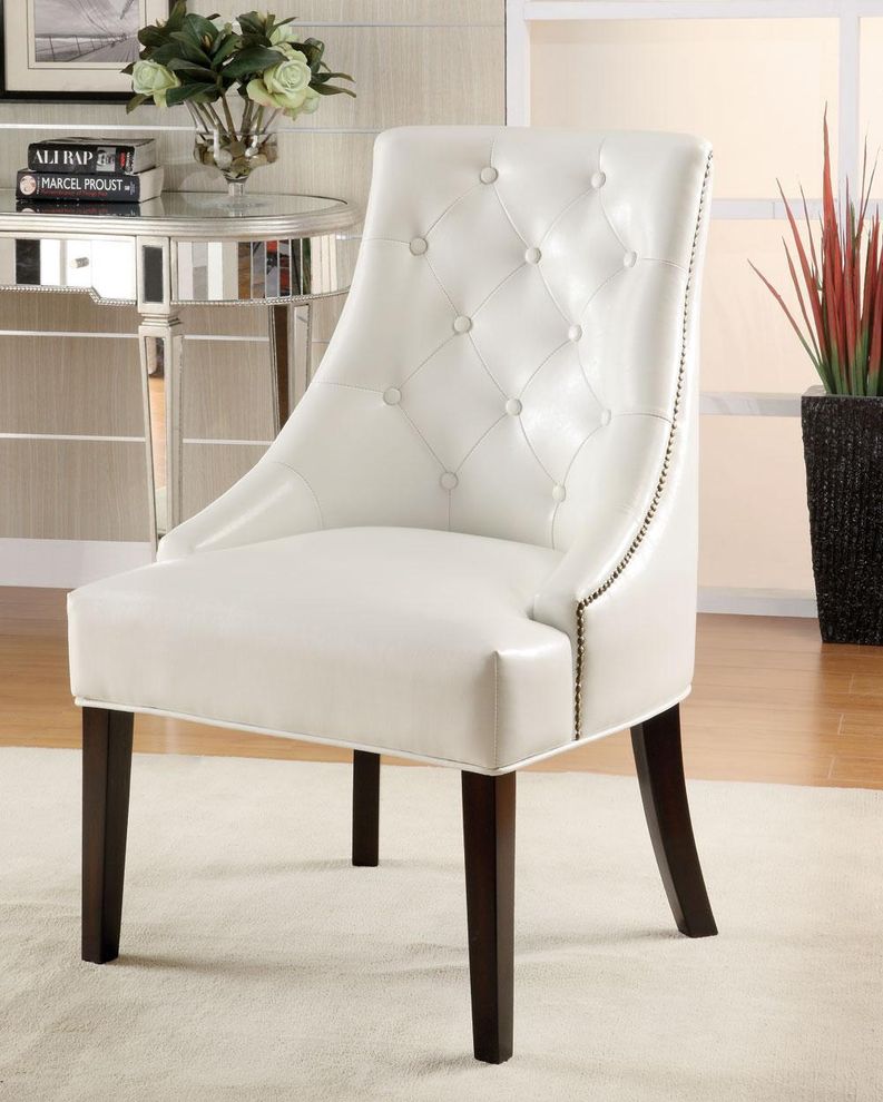 White lounge chair by Coaster