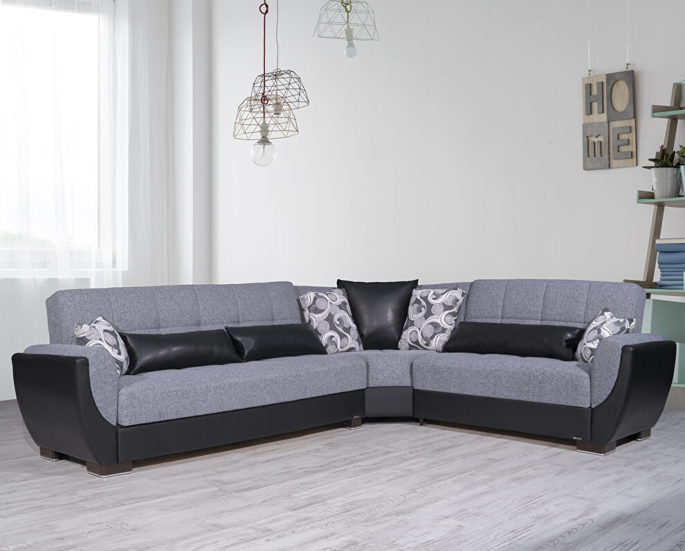 Modern sectional w/ storage by Casamode