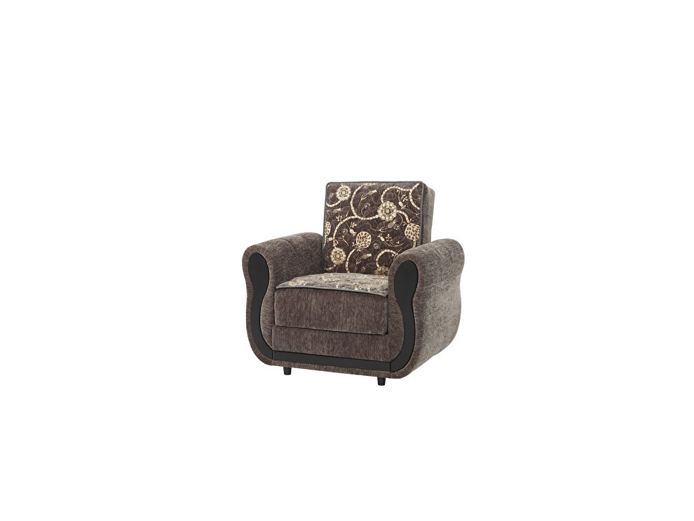 Classic style casual chair in gray chenille fabric by Casamode