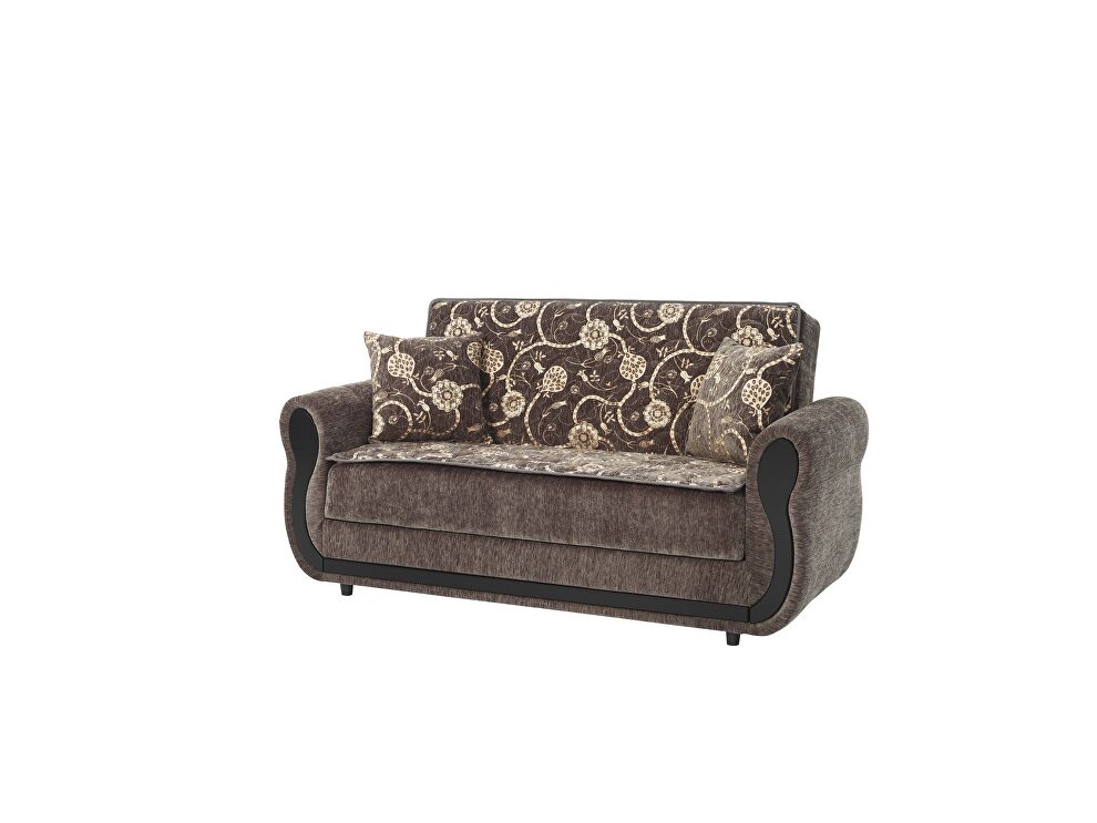 Classic style casual loveseat in gray chenille fabric by Casamode