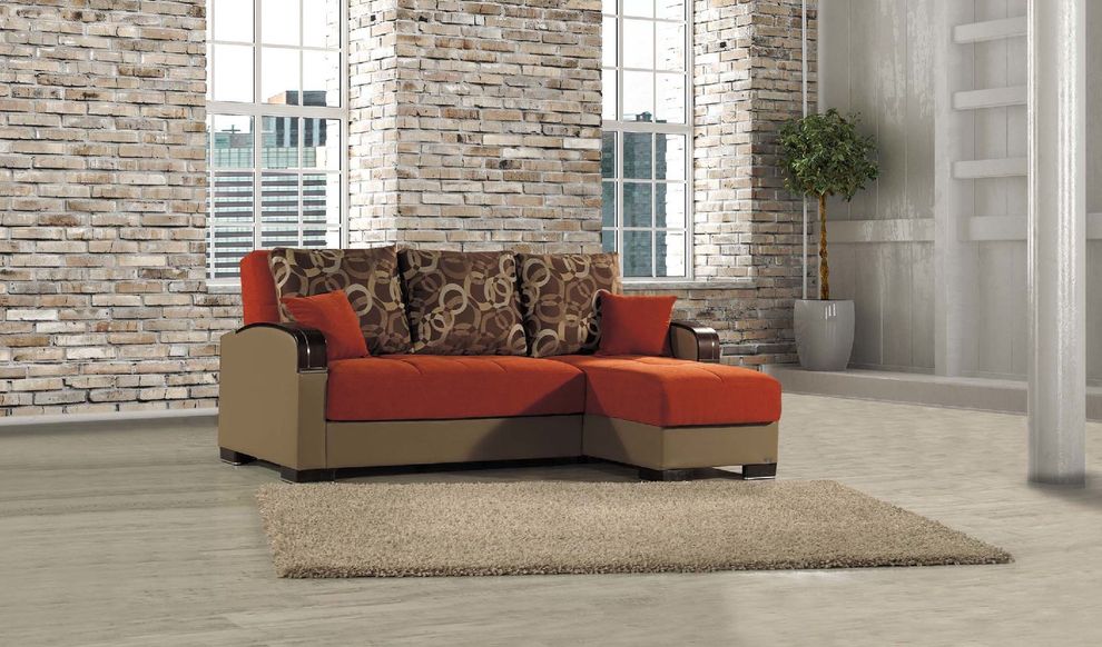 Cozy functional sectional sofa w/ bed and storage by Casamode