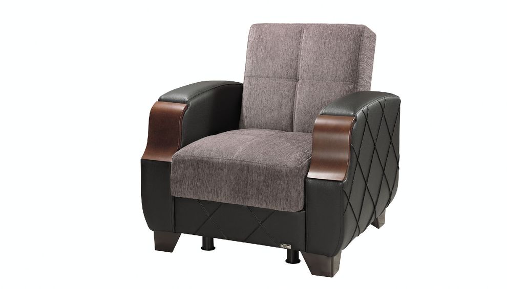 Floket gray chair w/ storage by Casamode