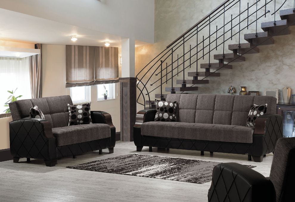 Floket gray sofa bed w/ storage by Casamode