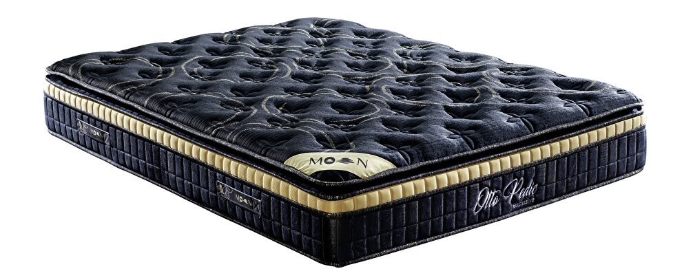 Contemporary black w/ yellow details king size mattress by Casamode