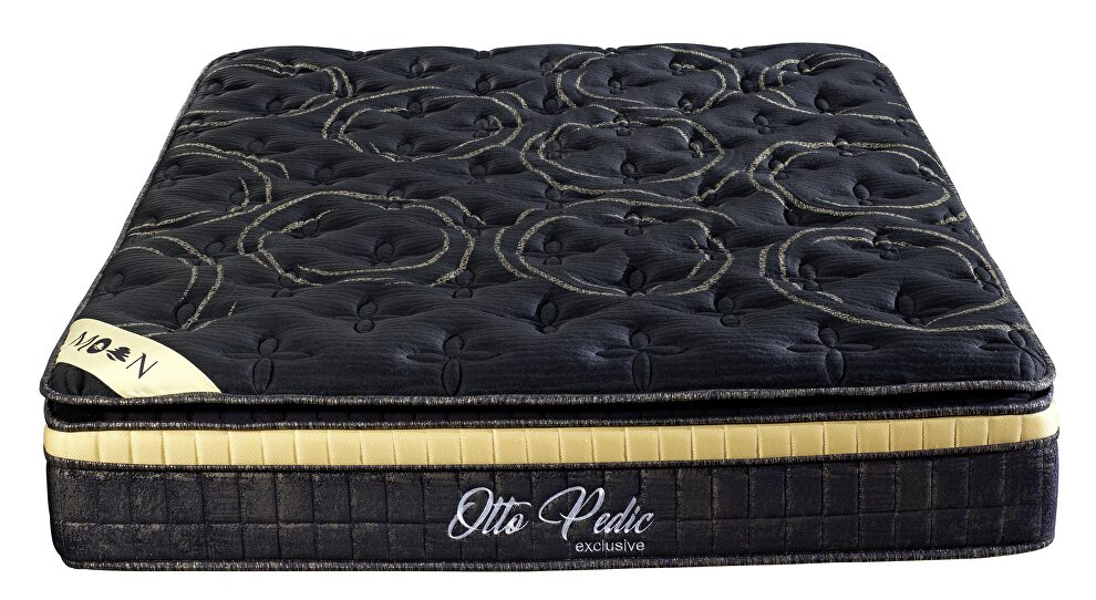 Contemporary black w/ yellow details twin mattress by Casamode
