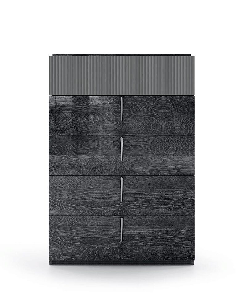 Matte dark gray contemporary chest made in Italy by Camelgroup Italy