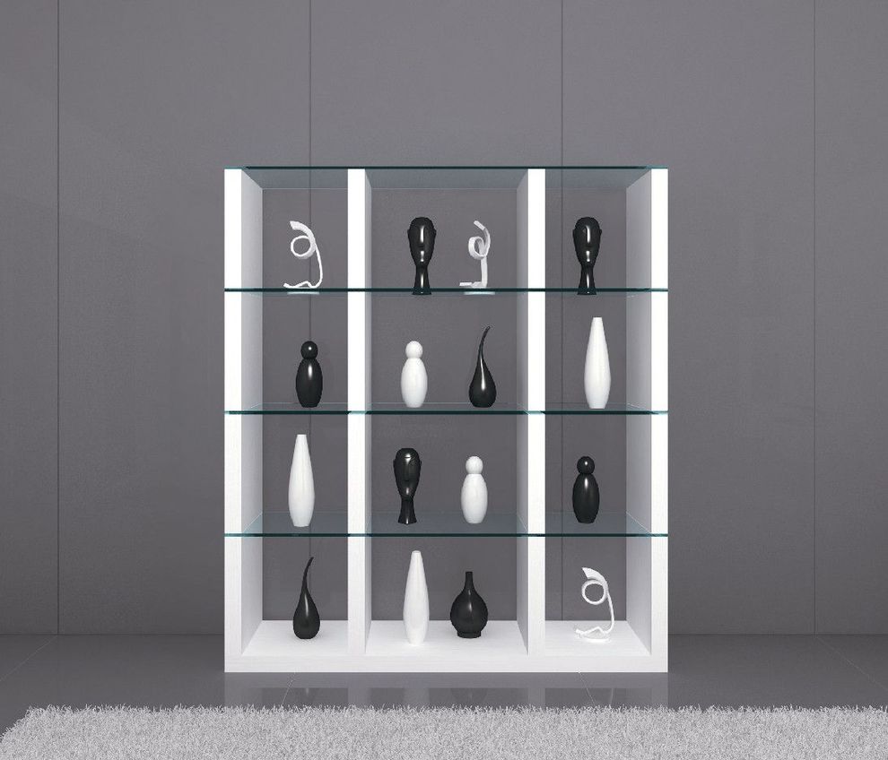 Modular white/glass wall-unit / display by J&M