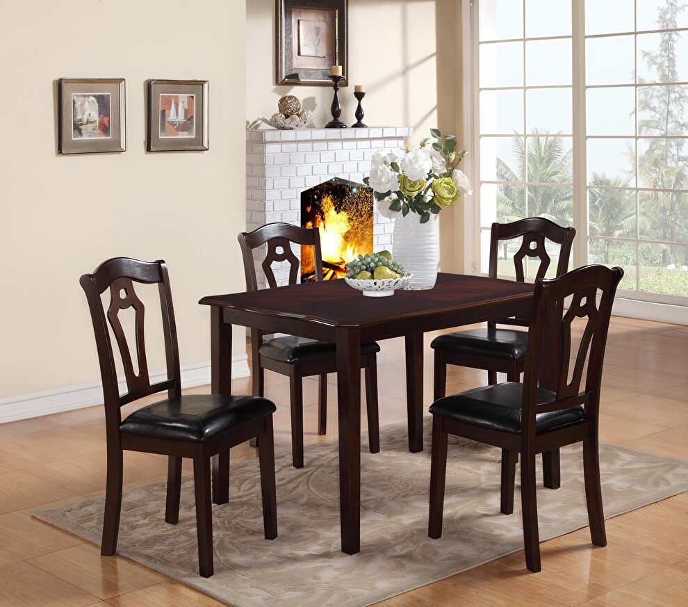 Transitional style dining set in cherry finish wood by Cosmos