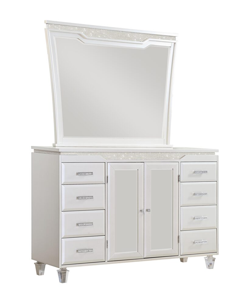 Contemporary style dresser in off-white finish wood by Cosmos