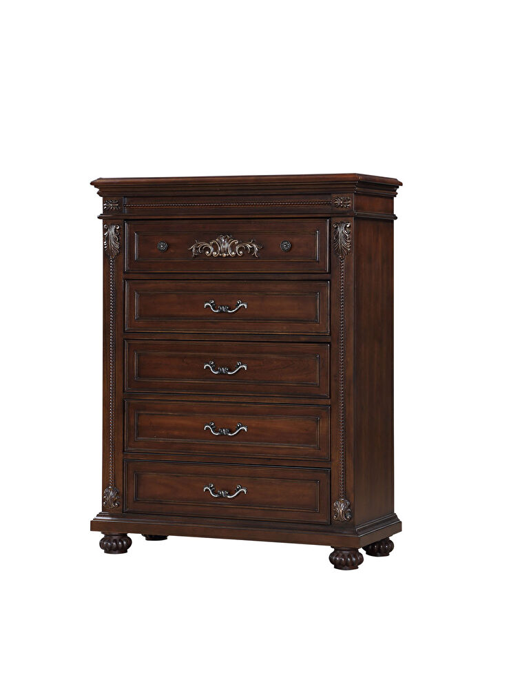 Traditional style chest in cherry finish wood by Cosmos