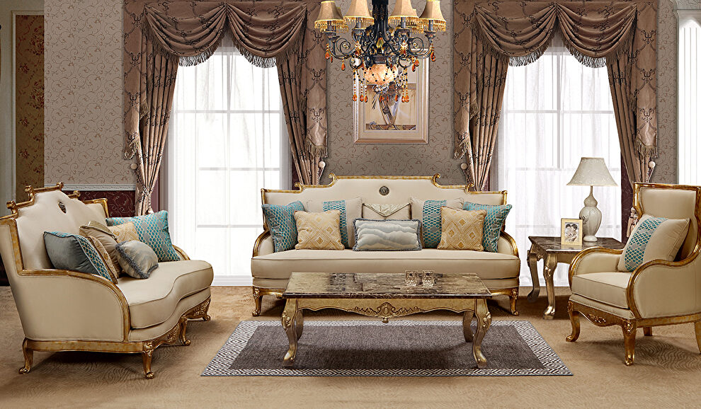 Beige classical style inspired sofa by Cosmos