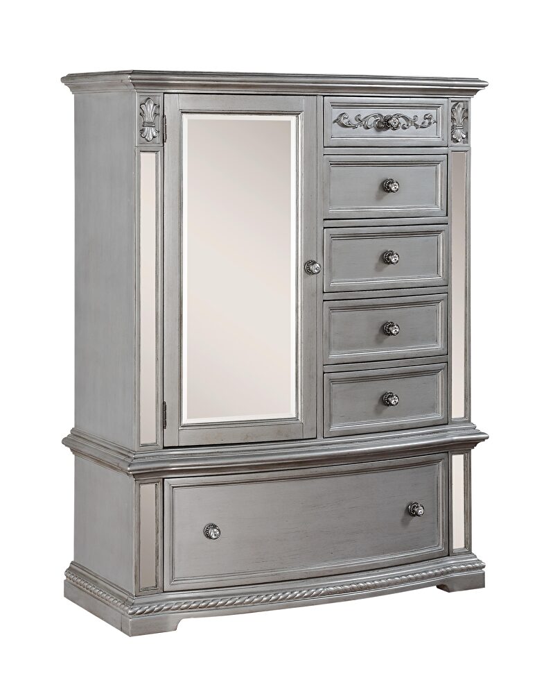 Glam style mirrored / silver chest by Cosmos