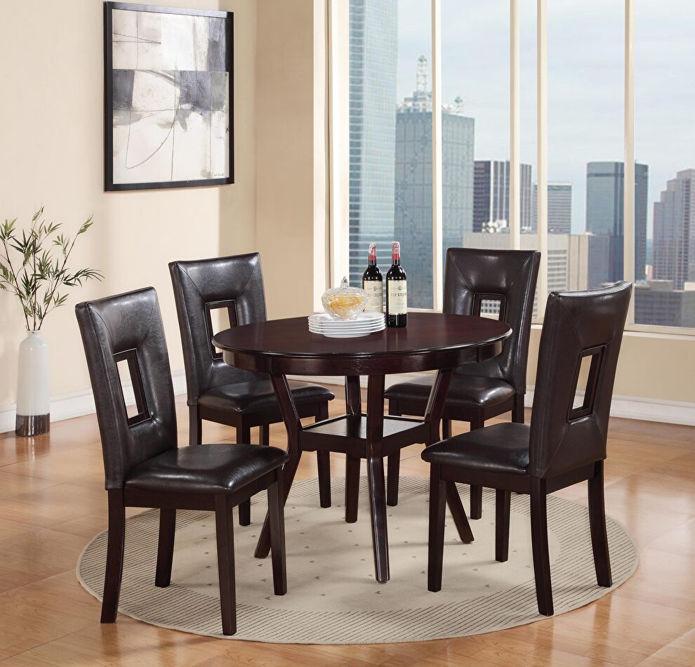 Transitional style dining set in espresso finish wood by Cosmos