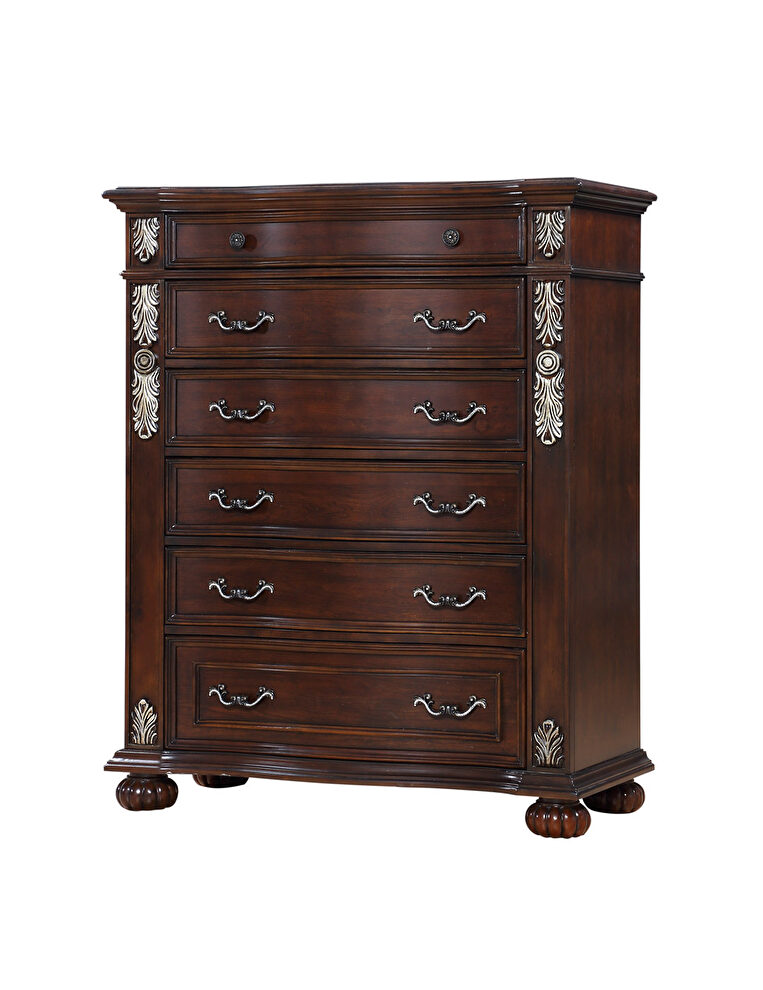 Traditional style chest in cherry finish wood by Cosmos
