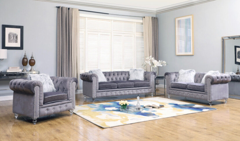 Modern style grey sofa with acrylic legs by Cosmos