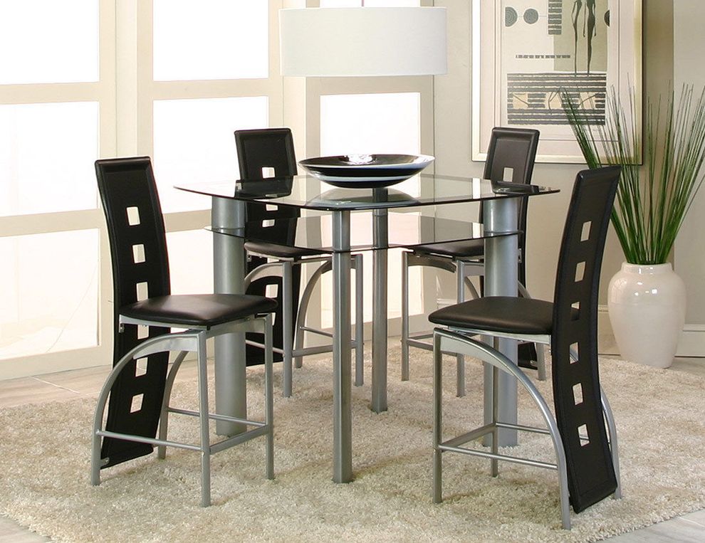 Pub style double glass dining 5pcs set by Cramco