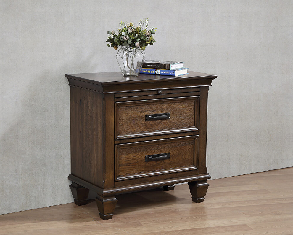 Two-drawer nightstand with tray by Coaster