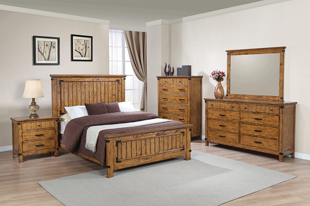 Rustic honey eastern king bed by Coaster