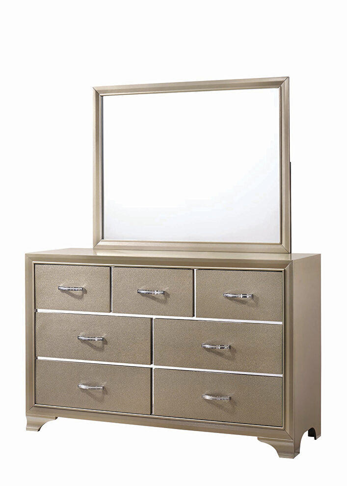 Transitional champagne dresser by Coaster