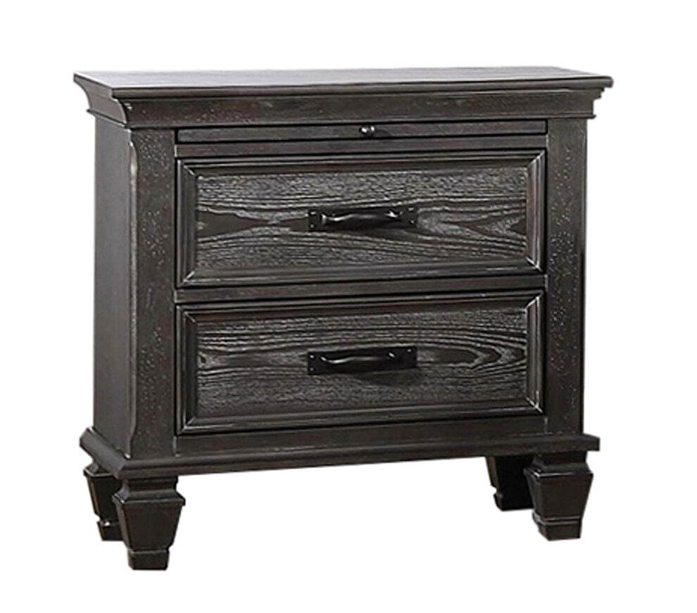 Weathered sage finish nightstand by Coaster