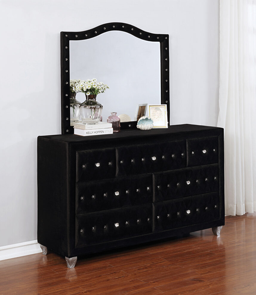 Contemporary black and metallic dresser by Coaster