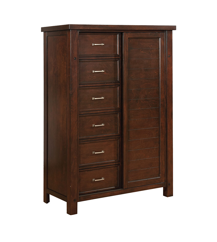 Barstow transitional pinot noir door chest by Coaster